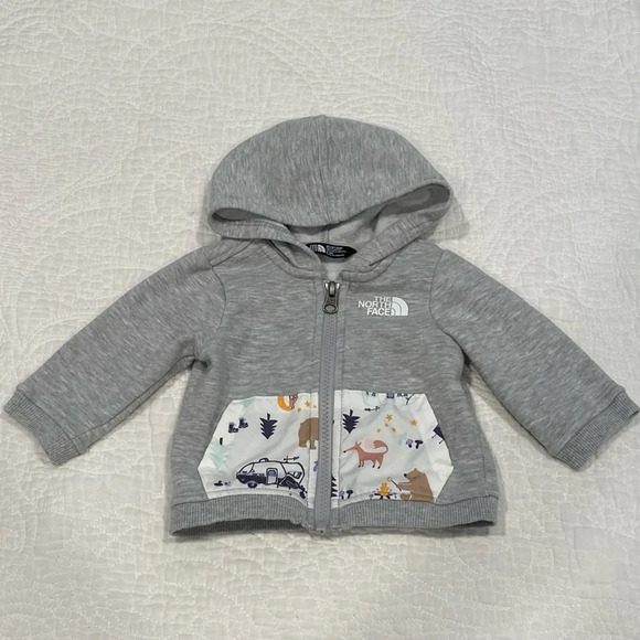 The North Face Baby Grey Camp Zip Up Hoodie - Picture 1 of 4